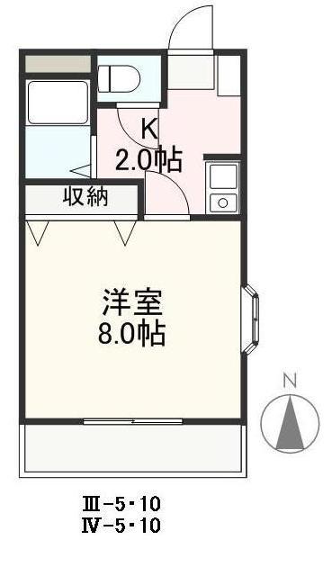 高松市由良町のアパートの間取り