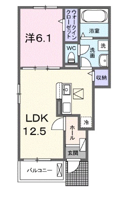 姫路市辻井のアパートの間取り