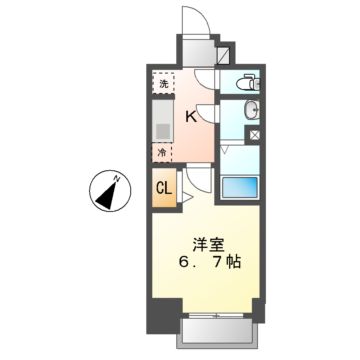 プレサンス鶴舞ファーストの間取り