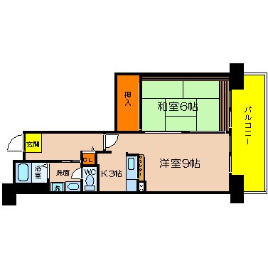 神戸市中央区脇浜町のマンションの間取り