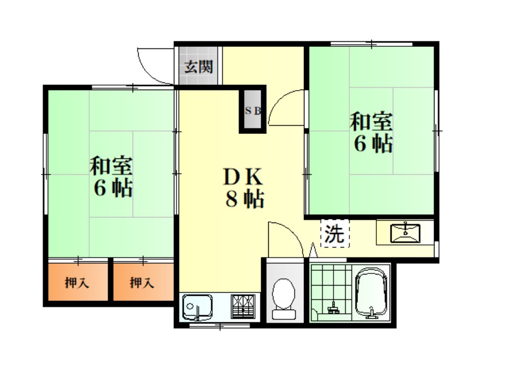 坂本町四丁目アパートの間取り