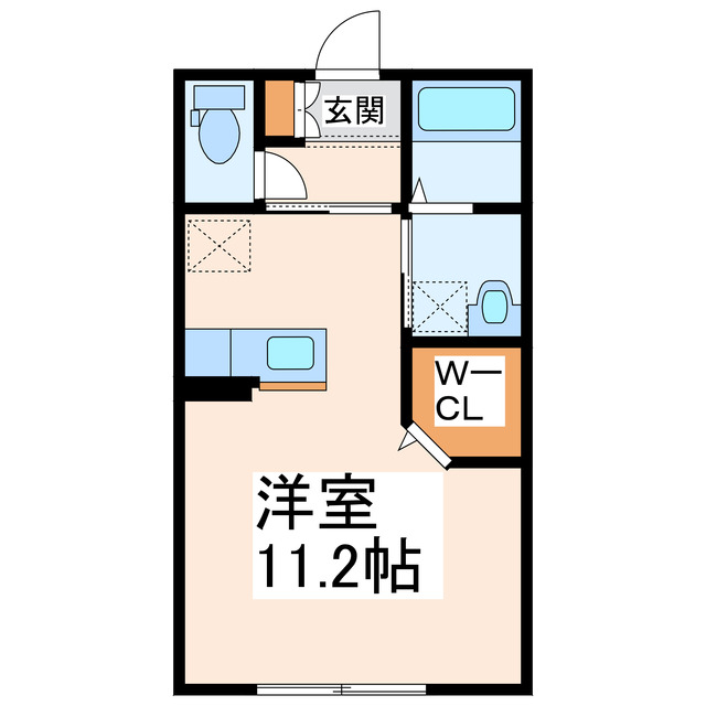 熊本市中央区国府のアパートの間取り