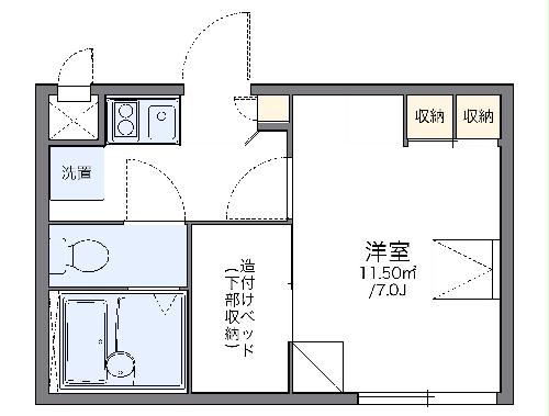 レオパレスクレール千代川の間取り