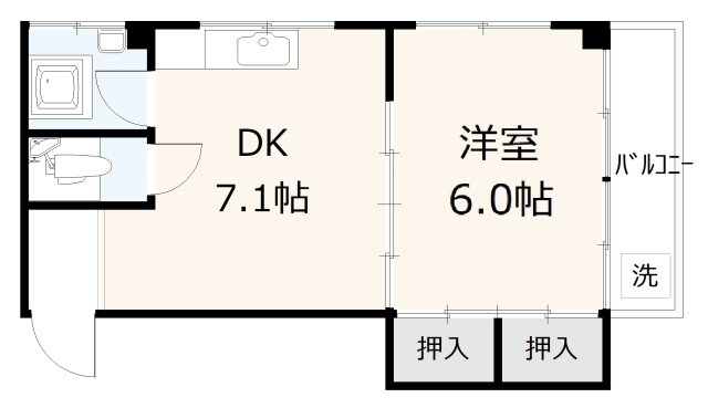 AXA江波二本松の間取り