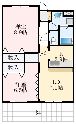 堺市美原区真福寺のマンションの間取り