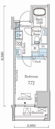 港区東麻布のマンションの間取り