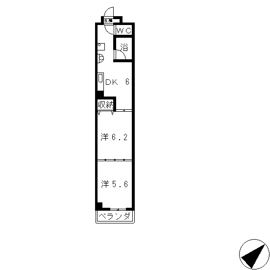 コーポラス間宮3の間取り