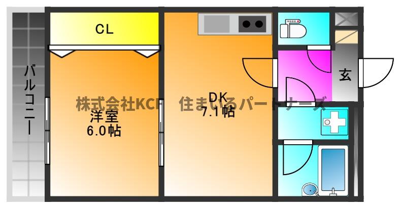 ライオンズマンション久留米駅東の間取り