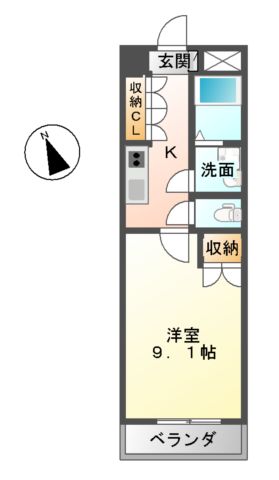 アメニティ　大蒲の間取り