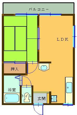 岡田ハイツＡの間取り