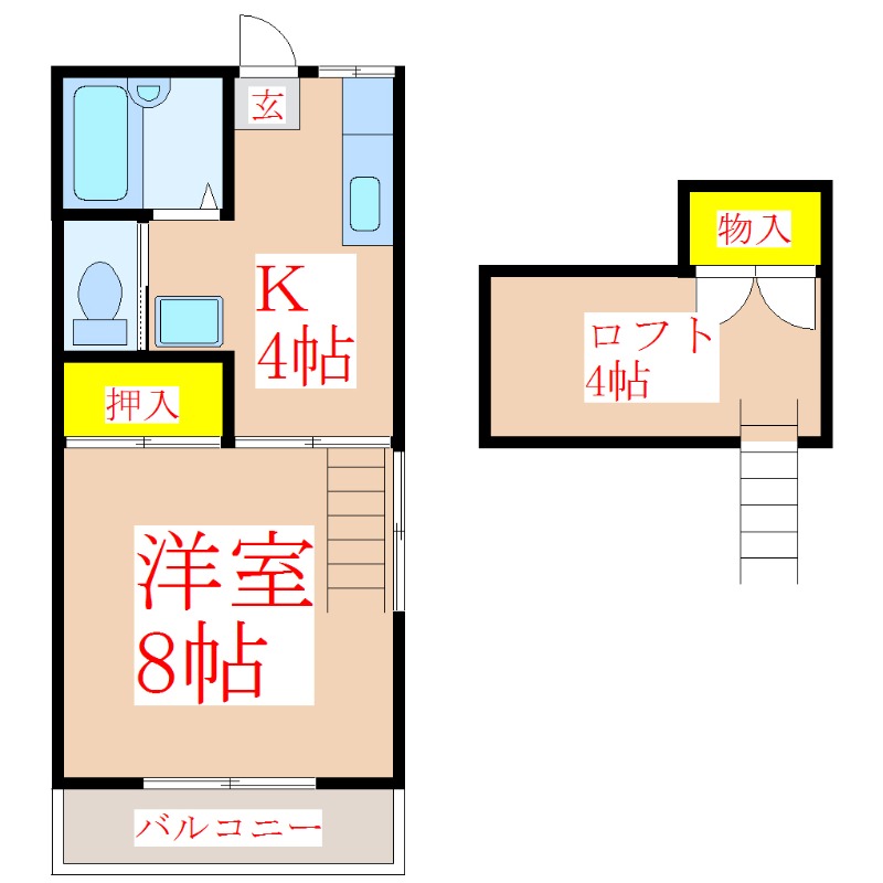 コーポプラムの間取り