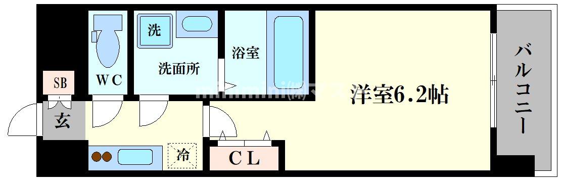 エスリードレジデンス大阪難波の間取り