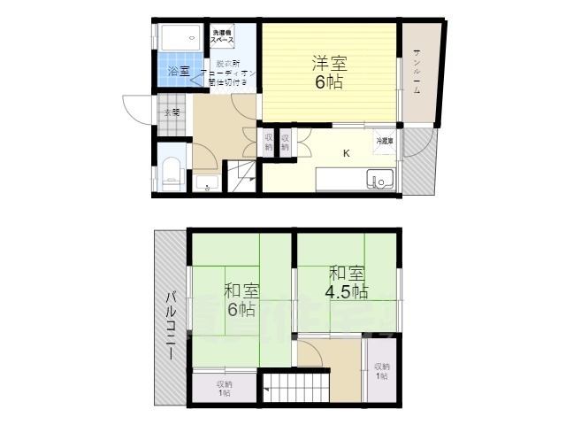 北野田153-28テラスの間取り