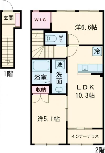 エステート国立の間取り