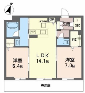 神戸市垂水区桃山台のアパートの間取り