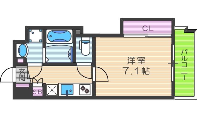 ミラージュパレス北梅田の間取り