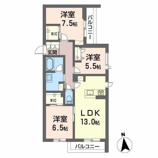 加東市梶原のマンションの間取り