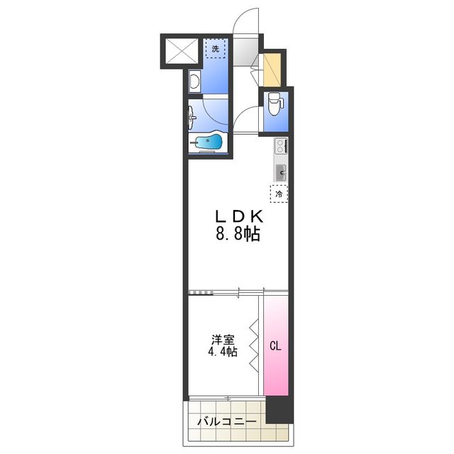 Ｗａｒｍ天下茶屋の間取り