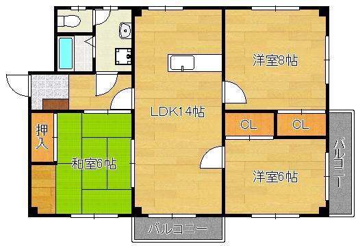 アルカサール菅原の間取り