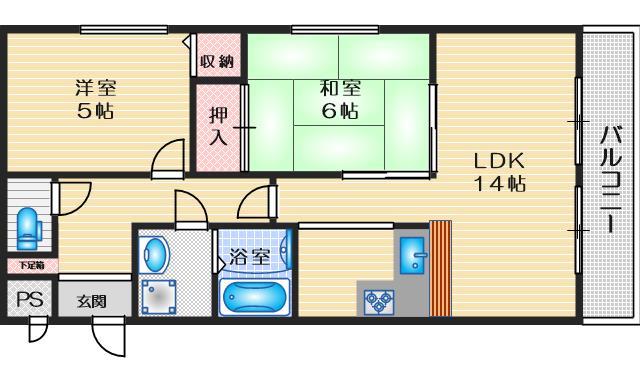 マンション寺新の間取り