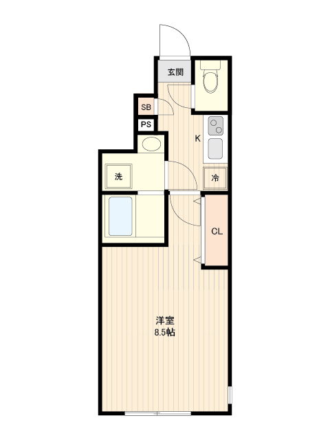 川崎市宮前区小台のマンションの間取り