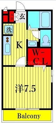 江戸川区東瑞江のアパートの間取り