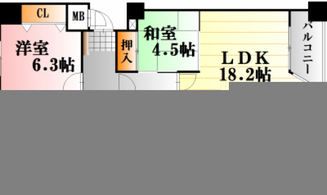 【広島市東区牛田本町のマンションの間取り】