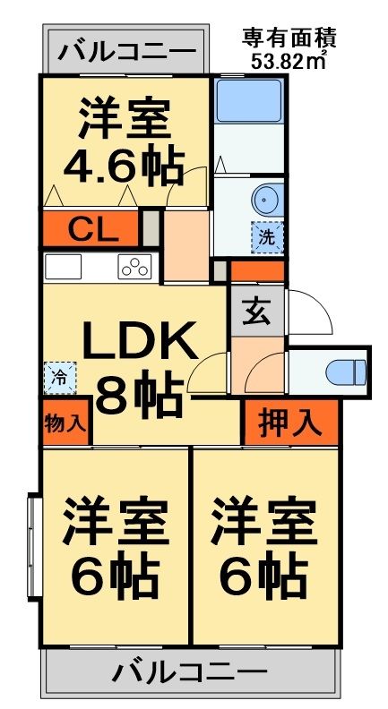 松戸市新松戸のマンションの間取り