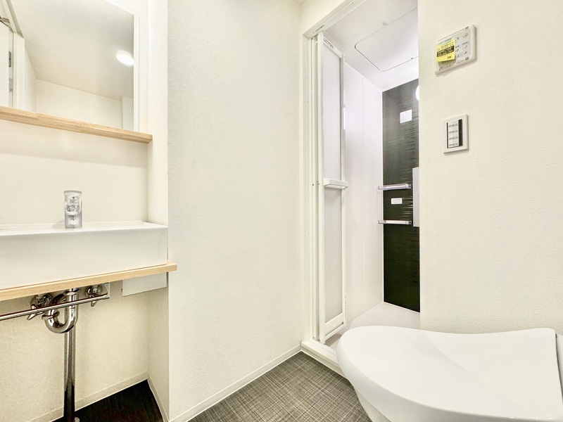 洗面設備　水回りがまとまっているのでお掃除が楽