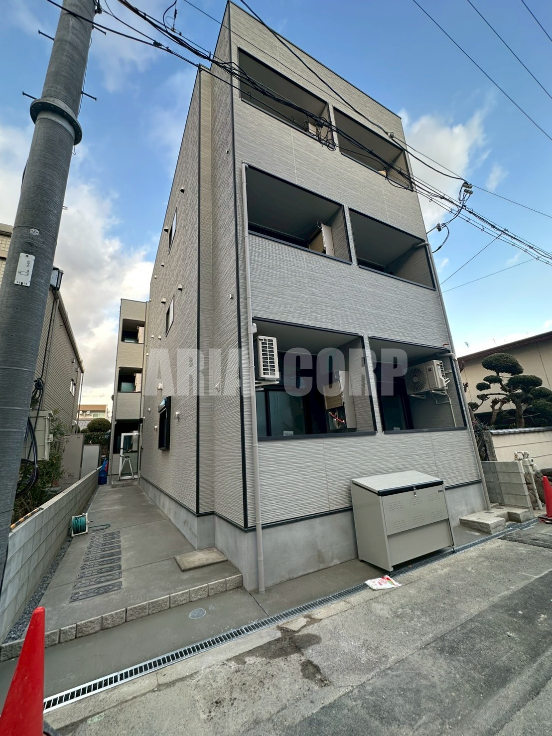 建物外観　2026年完成、大手ハウスメーカー施工デザイナーズアパート！