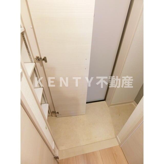 玄関　クリーニング前の写真です。