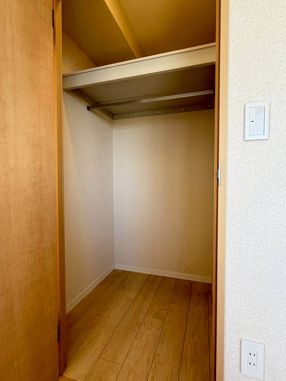 収納　同じ間取りの別部屋の写真です