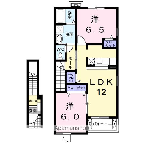 東北新幹線 那須塩原駅 徒歩60分 2階建 築22年の間取り写真