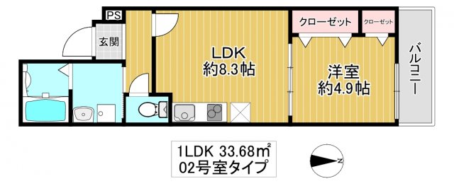 フジパレス城東永田II番館の間取り写真