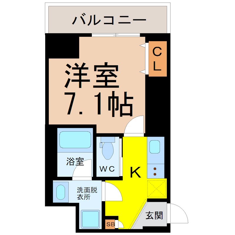 地下鉄東山線 伏見駅 徒歩1分 13階建 築5年の間取り写真
