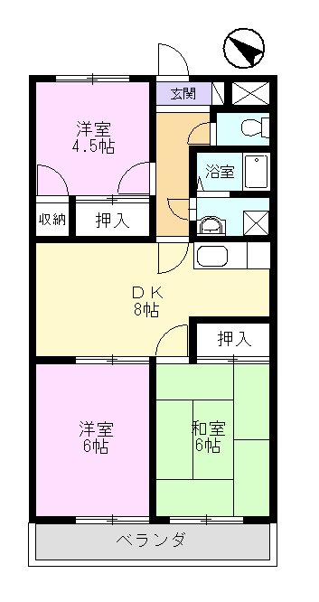 アルトラマンション中津川 A・Bの間取り写真
