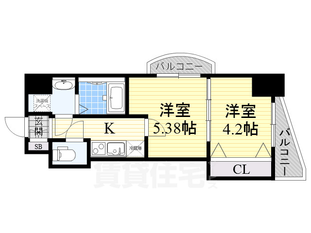 Luxe新大阪SOUTHの間取り写真