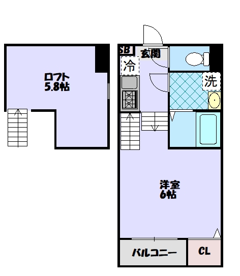 仙台市地下鉄東西線 連坊駅 徒歩5分 2階建 築7年の間取り写真