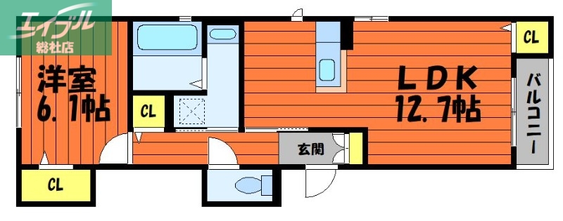 水島臨海鉄道 倉敷市駅 徒歩8分 3階建 築6年の間取り写真