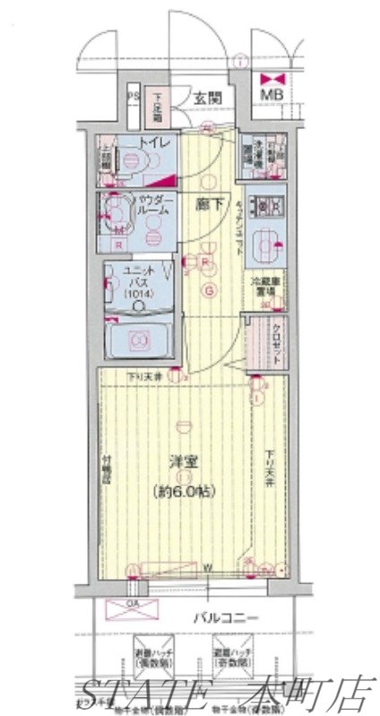 プレサンス松屋町ファステの間取り写真