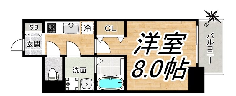 プレサンス大阪福島シエルの間取り写真