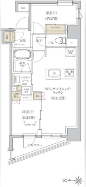 プレミアムフラット東京亀戸の間取り写真