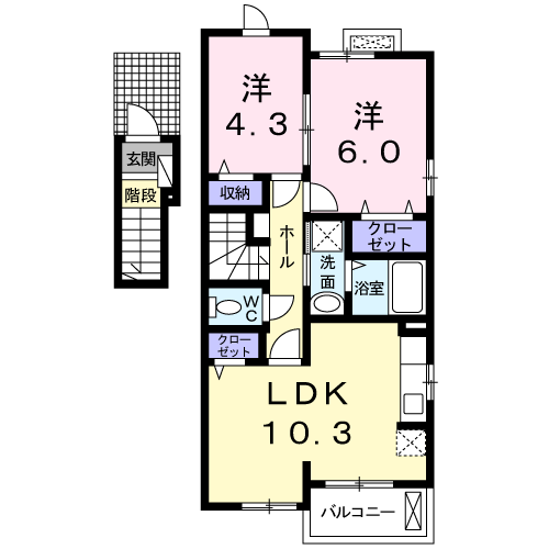 プラシードヒルIの間取り