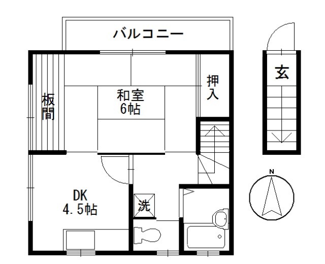 高下ハイツの間取り写真