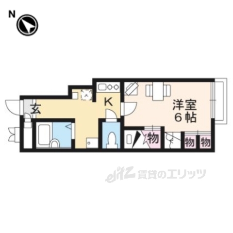 野洲市栄のアパートの間取り