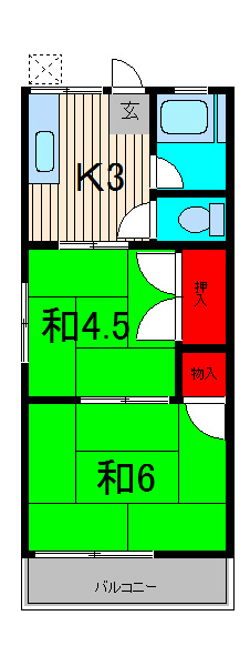 カトレア荘の間取り