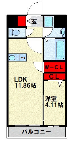 北九州市八幡西区筒井町のマンションの間取り