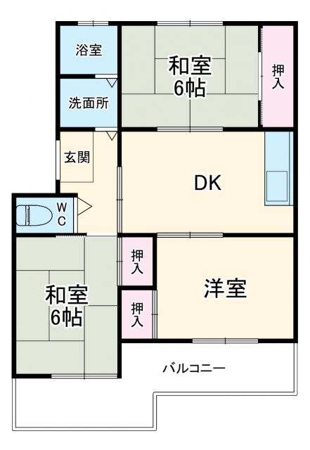 名古屋市守山区大谷町のマンションの間取り