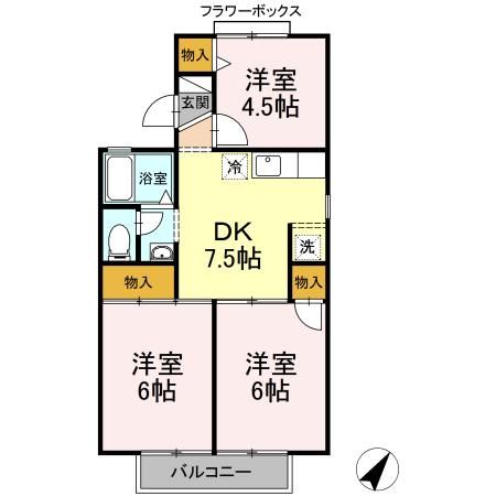 シェレナ山下　VI棟の間取り