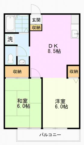 国分寺市戸倉のアパートの間取り